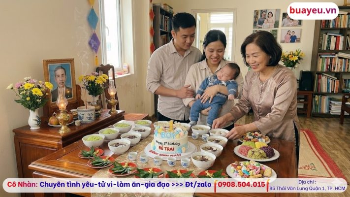 Mâm Cúng Thôi Nôi Bé Trai