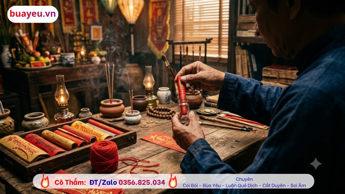 Cô Thắm làm bùa yêu