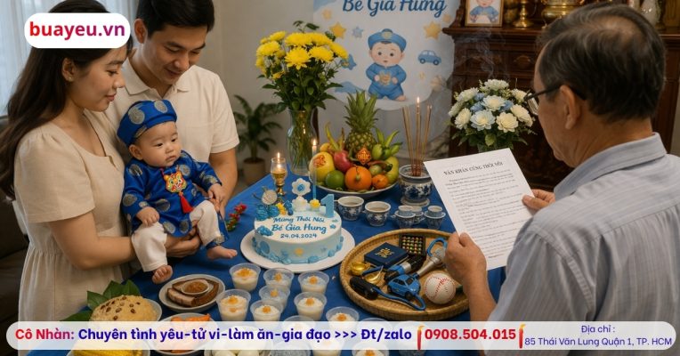Cúng thôi nôi cho bé trai