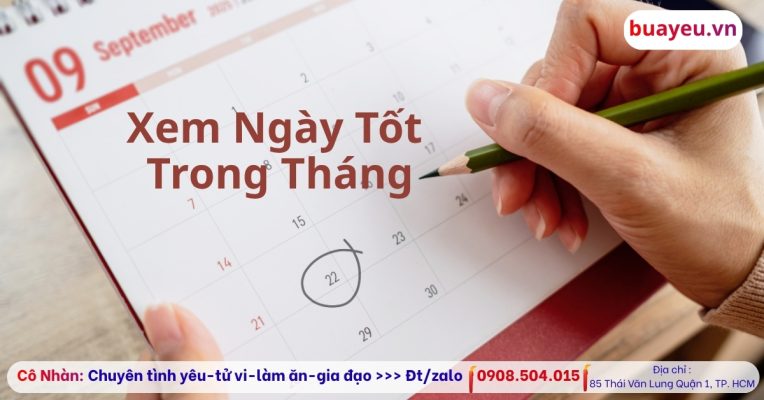 Xem ngày tốt trong tháng